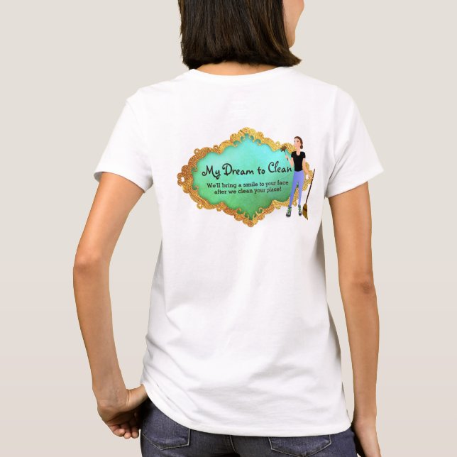 House cleaning service logo tees (Back)