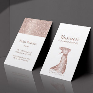 House Cleaning Service Luxury Floral Spray Cleaner Business Card