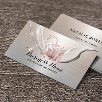 House Cleaning Service Modern Silver Housekeeping