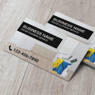 House Cleaning Service Professional Housekeeping Business Card