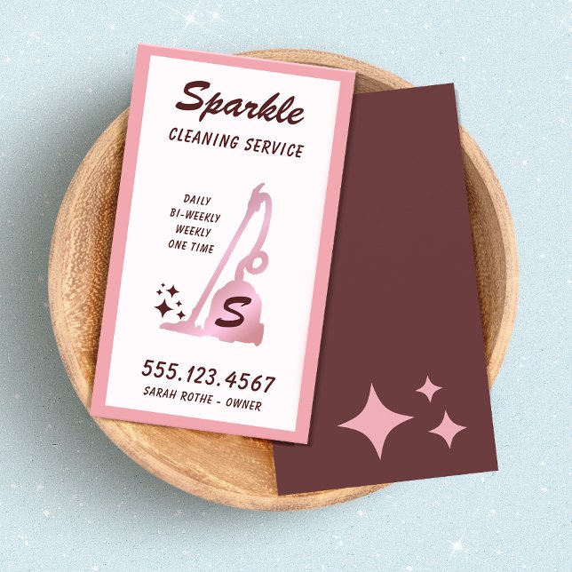 House Cleaning Service Rose Gold Vacuum Cleaner  Calling Card (Creator Uploaded)