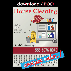House Cleaning Service Small Business  Poster