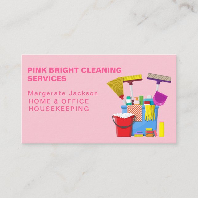 House Cleaning Services Business Card (Front)