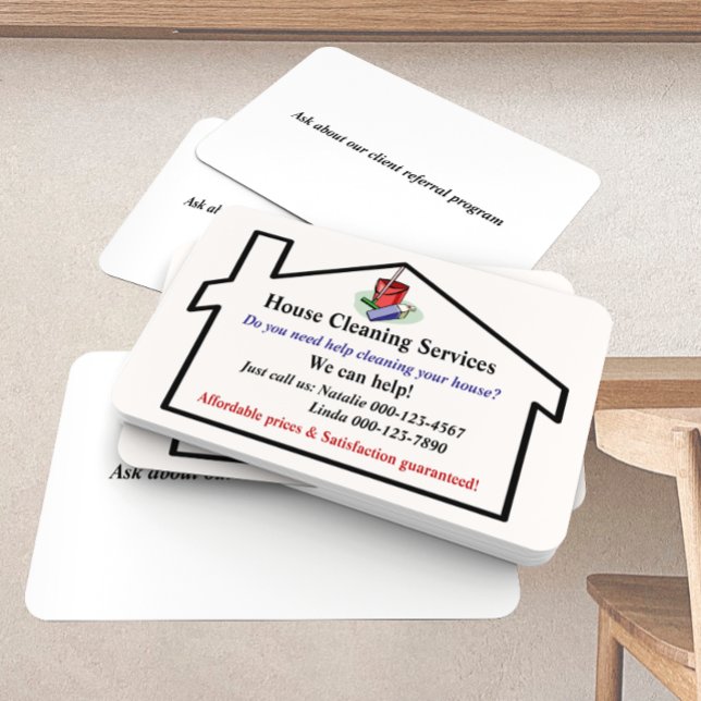 House Cleaning Services Business Card Template (Creator Uploaded)