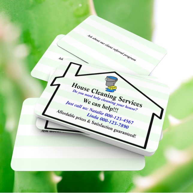 House Cleaning Services Business Card Template (Creator Uploaded)
