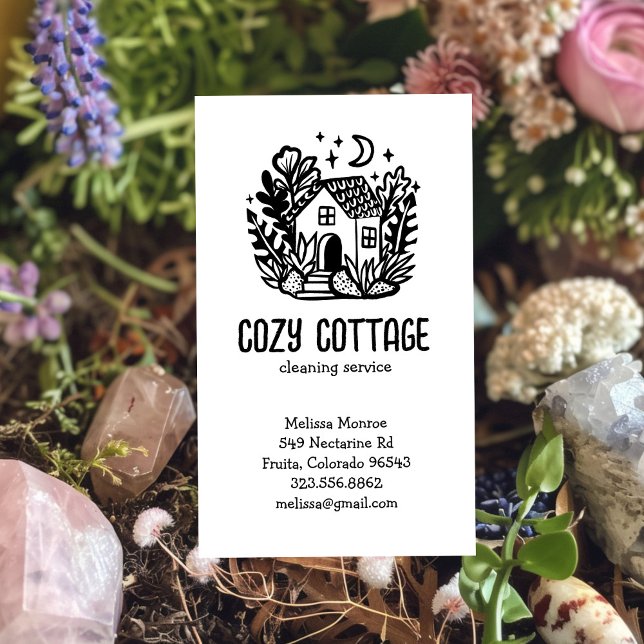 House Cleaning Services Cute Home Hand Drawn Logo Business Card (House Cleaning Services Cute Home Hand Drawn Logo Business Card
)