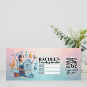 House Cleaning Services Gift Certificate Voucher Invitation