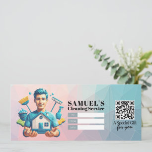 House Cleaning Services Gift Certificate Voucher Invitation