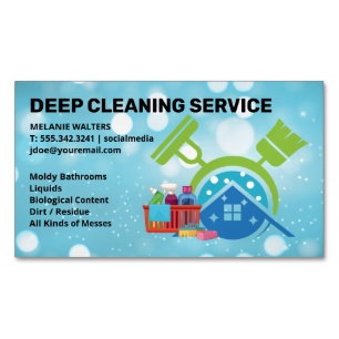 House Cleaning Services Maid Cleaners Magnetic Business Card