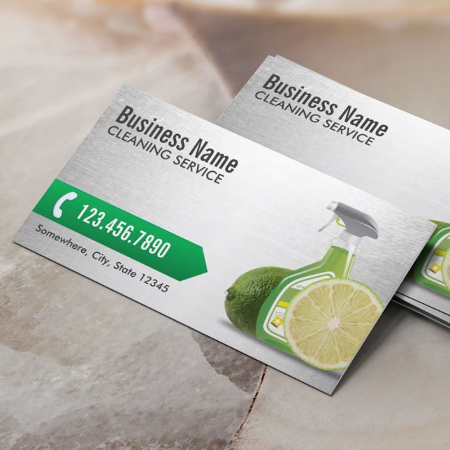 House Cleaning Silver Maid Service Housekeeping Business Card (Creator Uploaded)