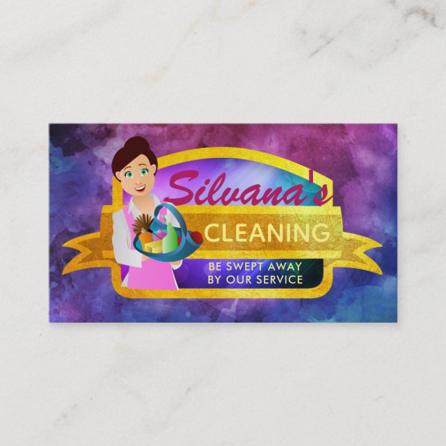 House Cleaning Slogans Business Cards (Front)