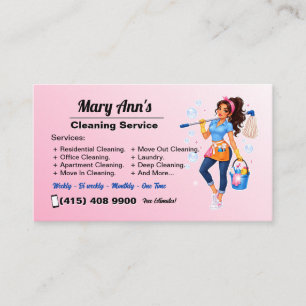 House Cleaning Supplies Housekeeping Service Business Card