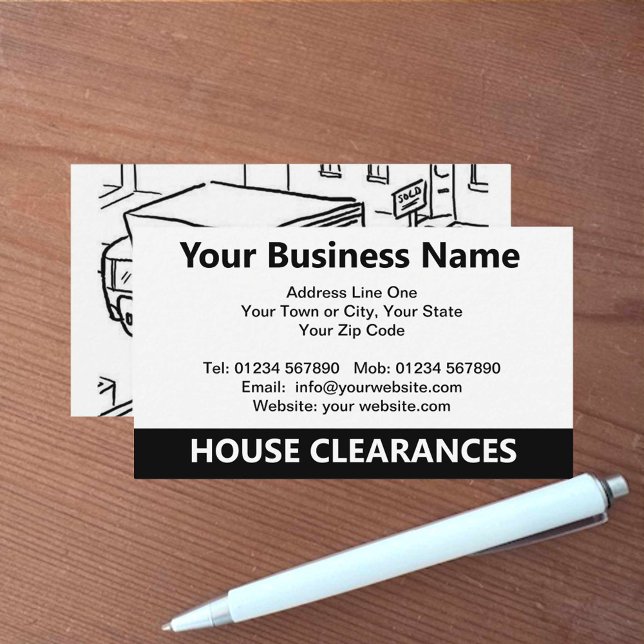 House Clearances Cartoon Business Card (Creator Uploaded)