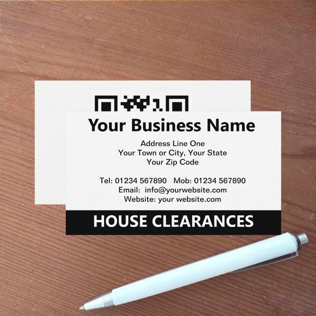 House Clearances QR Code Business Card (Creator Uploaded)