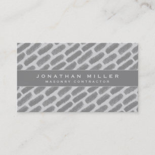 House Construction   Masonry   Gray Bricks Business Card