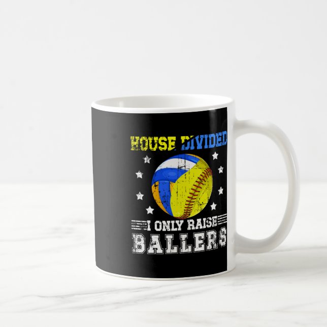 House Divided I Only Raise Llers Softll Volleyll D Coffee Mug (Right)