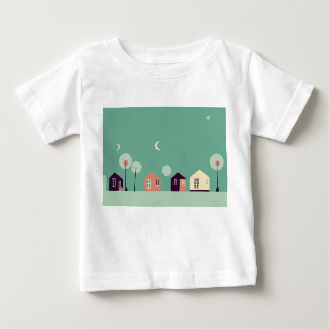 House, Doodle, Building Baby T-Shirt (Front)