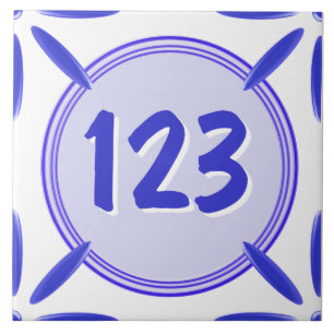 House Door Number Tile