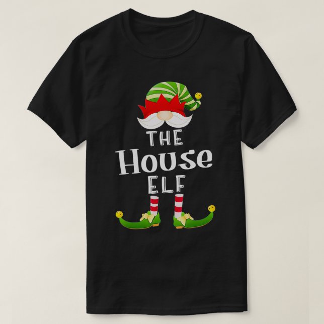 House Elf Group Christmas Funny Pajama Party  T-Shirt (Design Front)