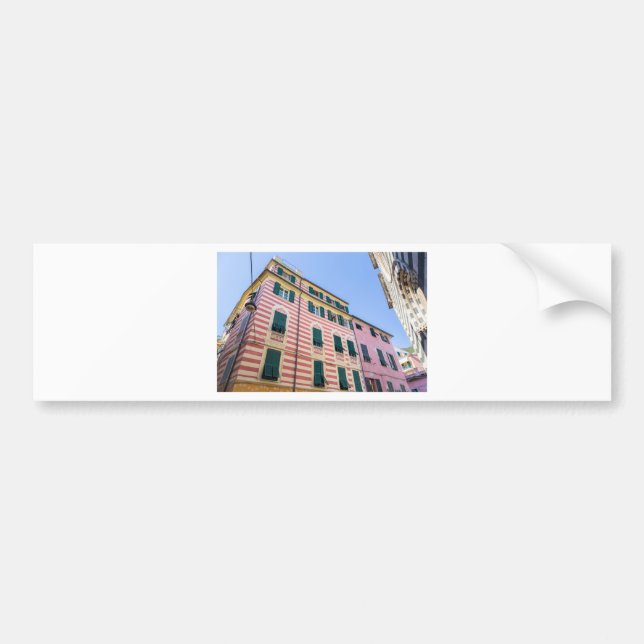 House facades Monterosso Cinque Terre Liguria Ital Bumper Sticker (Front)