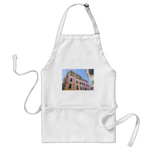 House facades Monterosso Cinque Terre Liguria Ital Standard Apron