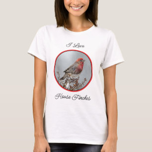House Finch in Snow - Original Photograph T-Shirt