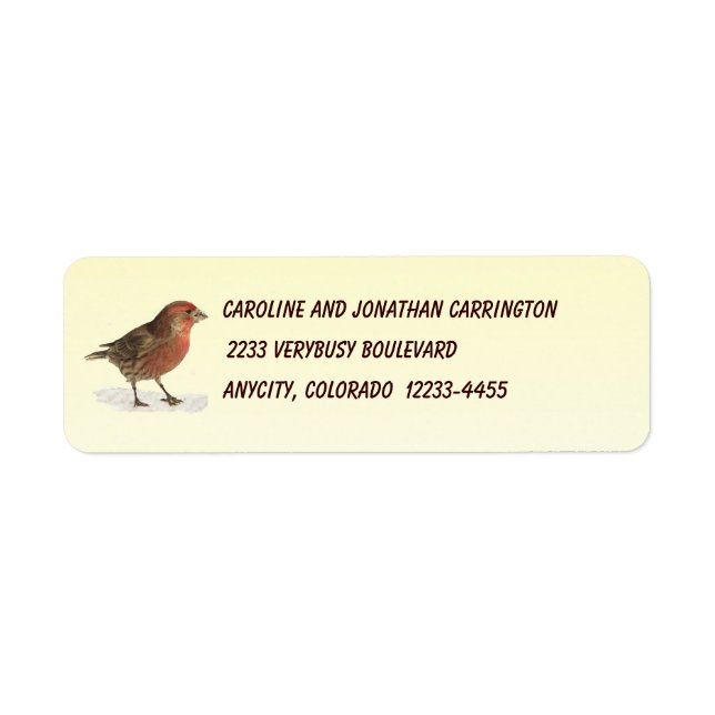 House Finch Return Address Label (Front)