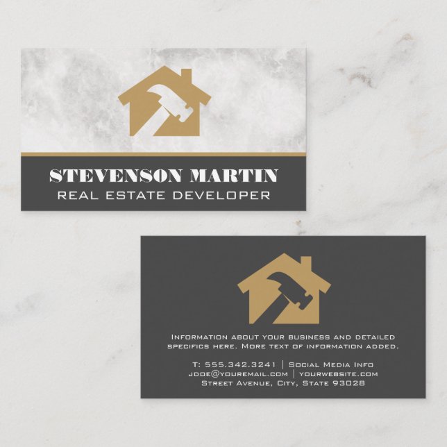 House Fixing Logo Business Card (Front/Back)