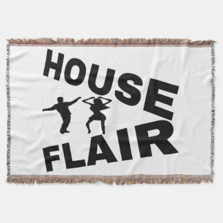 HOUSE FLAIR BLACK FONTS RAINBOW BG THROW BLANKET
