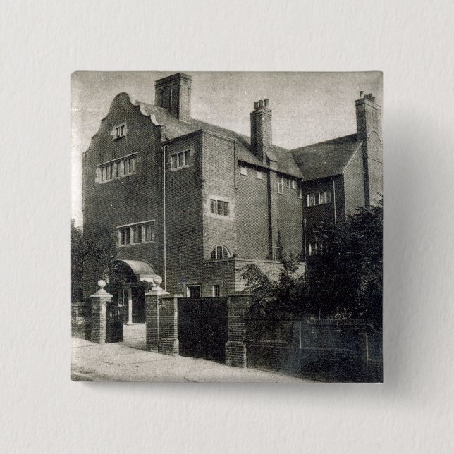 House for Edwin Long 15 Cm Square Badge (Front)