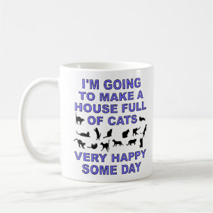 House Full Of Cats Funny Cat Lady Mug