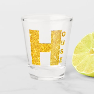 HOUSE GOLD & GLITTER FONTS #1 SHOT GLASS