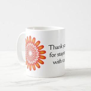 House Guest Thank You Orange Flowers Vacation Home Coffee Mug