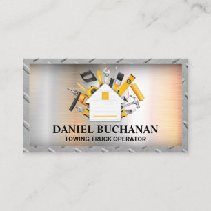 House Hardware Tools   Steel Metallic Business Card