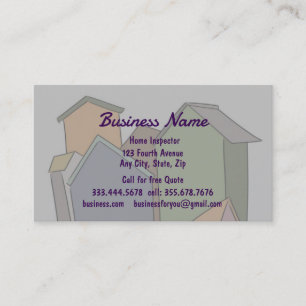 House Home Inspections Inspector  Business Card