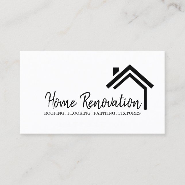 House Home Remodeling Renovation Construction Business Card (Front)