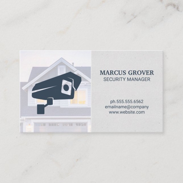 House Image | Security Camera Icon Business Card (Front)