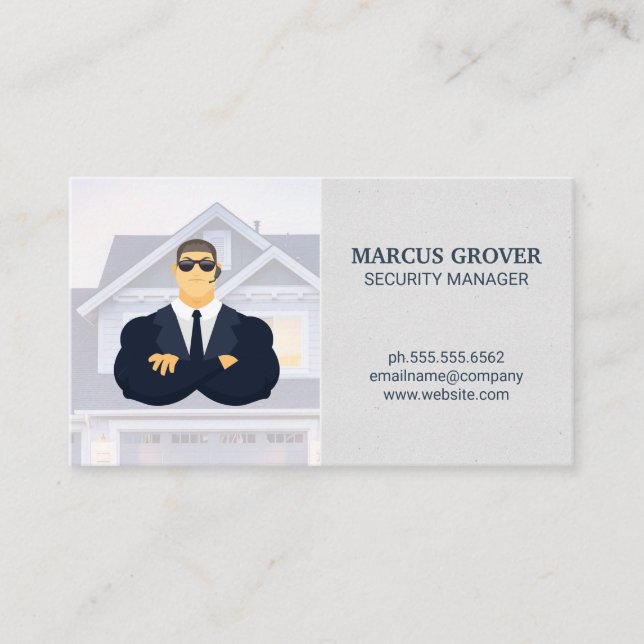 House Image | Security Guard Icon Business Card (Front)