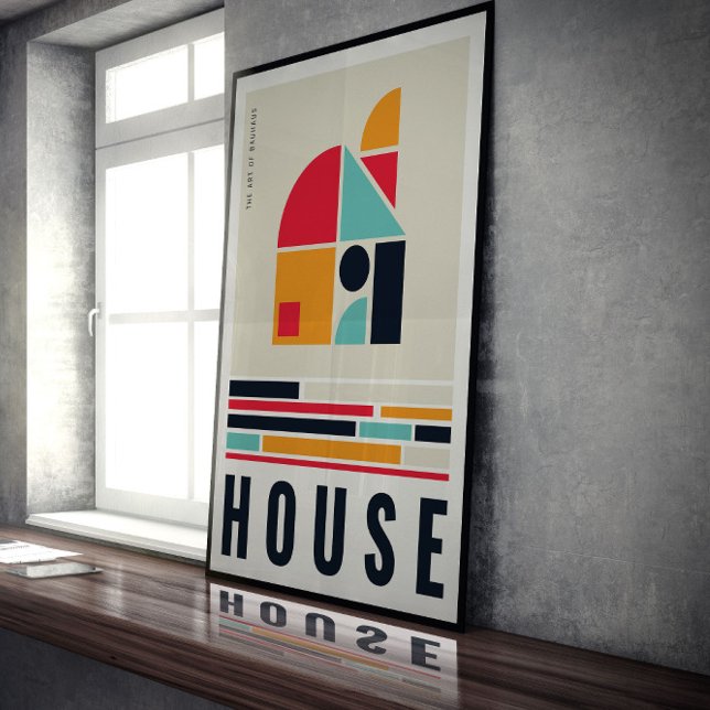 House in art of Bauhaus. Poster (Creator Uploaded)