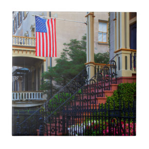 House in the Historic District in the spring Ceramic Tile