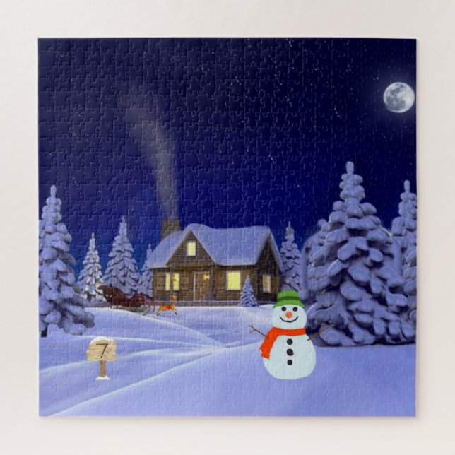 House in Winter Jigsaw Puzzle (Vertical)