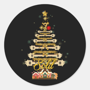 House Key Sold Sold Sold Christmas Tree Xmas For R Classic Round Sticker