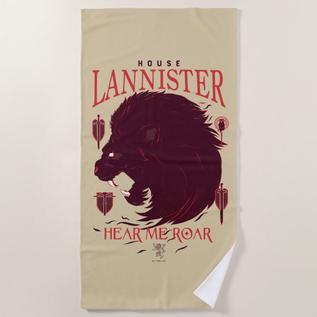 House Lannister - Hear Me Roar Beach Towel (Front)