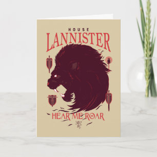 House Lannister - Hear Me Roar Card