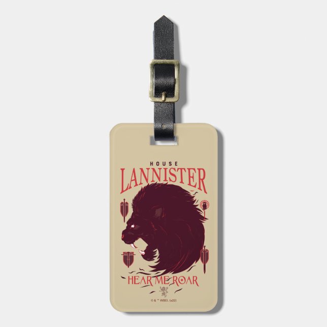House Lannister - Hear Me Roar Luggage Tag (Front Vertical)
