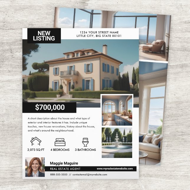 House Listing For Sale Real Estate Flyer Template (Creator Uploaded)