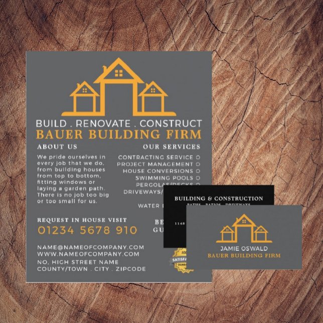 House Logo, Building Firm, Builders Advertising Flyer (Creator Uploaded)