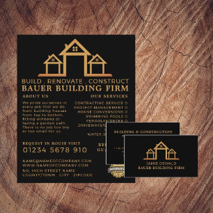 House Logo, Building Firm, Builders Advertising Flyer