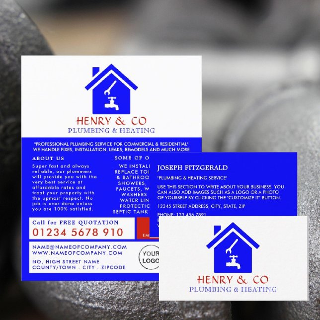 House Logo, Plumber, Plumbing Advertising Flyer (Creator Uploaded)