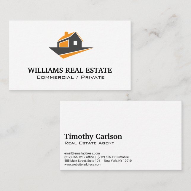 House Logo | Real Estate Agent Business Card (Front/Back)